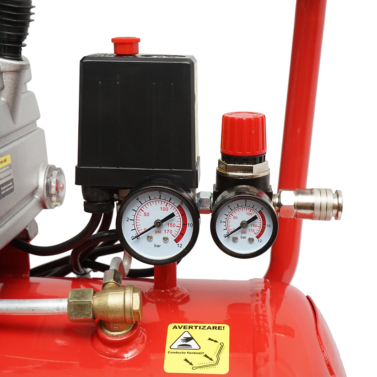 Compresor aer volum 50L putere 1.5kW/2CP presiune maxima 8 Bar, volum aer aspirat 184L Breckner Germany